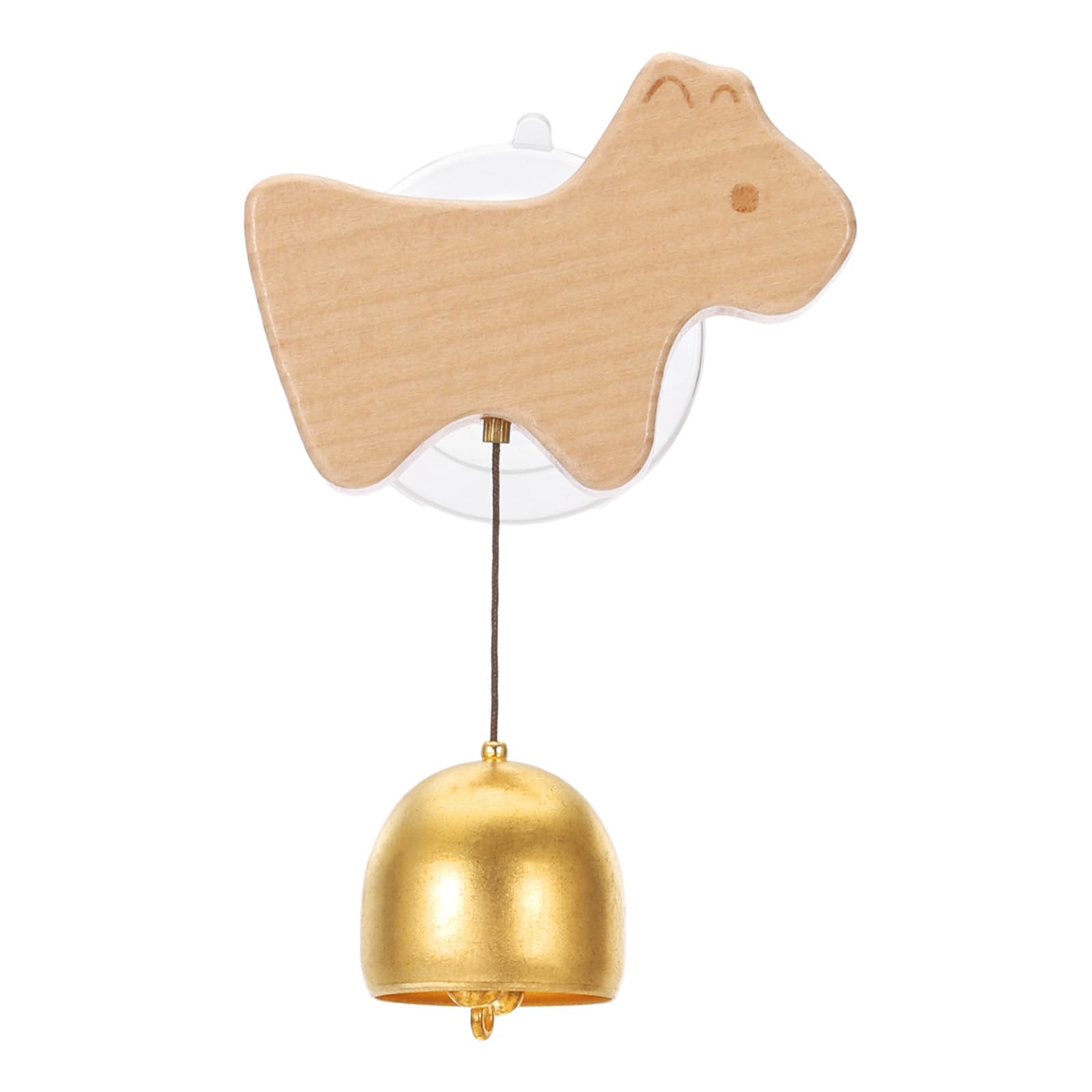 PATIKIL Shopkeepers Bell, Wood Door Chime Hanging Door Bell Jingle Bells Animal Metal Doorbell with Suction Cup for Door Opening Business When Entering Decoration,Dog