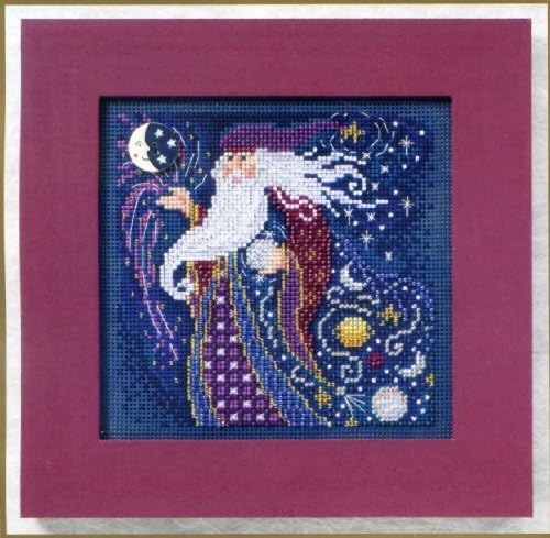 Wizard Beaded Counted Cross Stitch Halloween Kit Mill Hill MH141205 Buttons & Beads 2011 Autumn Series