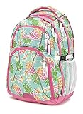 High Sierra Swerve Backpack, Pineapple Party/Pink Lemonade/White