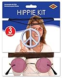 Hippie Kit (Includes: Eyeglasses, Headband & Necklace) Party Accessory  (1 count) (1/Pkg)