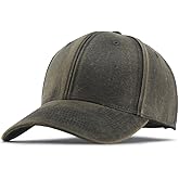 The Vintage Year Heavy Washed Wax Coated Adjustable Low Profile Baseball Cap (Structured Brown)