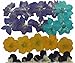 Pressed flowers, larkspur, evening primrose, pansy, foliage for art & craft, card making