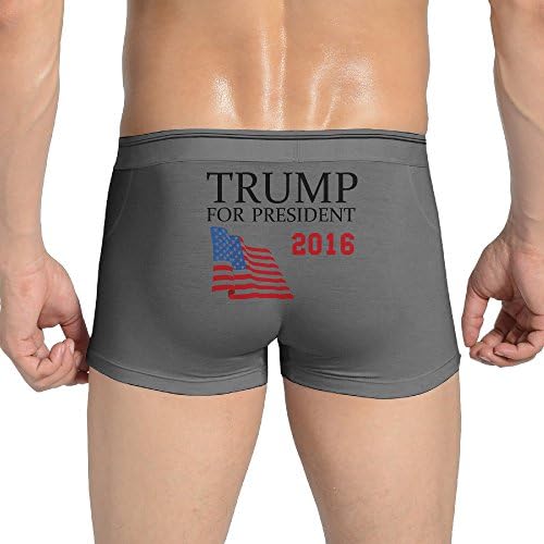 WuTang Men's Trump For President 2016 Hot Underwear Ash M