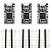 KOOKYE 3PCS Black Pro Micro Board ATmega32U4 5V/16MHz Module Board with 2 Row Pin Header for Arduino Leonardo Black