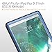 iPad Pro 9.7 Case, YOUMAKER Full-Body Heavy Duty Protective Case with Kickstand and Built-in Screen Protector for Apple iPad Pro 9.7 inch - Blue/Black