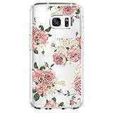 Samsung Galaxy S6 Edge Case,Flyeri Crystal Fashion Floral Pattern Transparent Clear Soft silicone TPU Ultra thin Phone cover back cases For Samsung Galaxy S6 Edge (6)