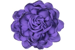 TengRiah Rose Brooch and Pin for Women Elegant Delicate Flower Pin Shawl Clip Duck Beak Clip for Women's Dress Banquet Party Jewelry Gift