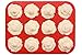 Ouddy Red Silicone Muffin Pan, One Size, Z