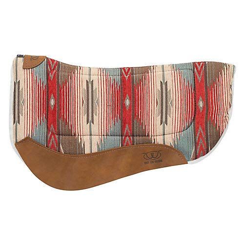 Weaver Leather 35-9307-H37 Contoured Saddle Pad - Merino Wool Fleece Lining,