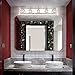 PRESDE Crystal Bathroom Vanity Light Fixtures 5 Light Bathroom Light Fixtures Over Mirror Modern LED Chrome Bath Lighting
