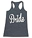 P&B Wedding Bride (White Text) Women's Tank Top, M, H. Charcoal