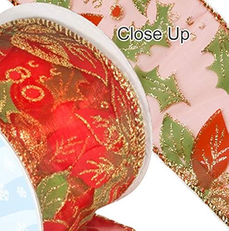 Stella Di Natale In Ferro.Rp Ribbon Nastro In Organza Rosso Con Bordo In Fil Di Ferro E Stella Di Natale Rotolo Da 63 Mm X 9 14 M Amazon It Casa E Cucina