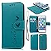 Compatible with iPhone 7 Wallet Case, iPhone 8 Case Embossed Love PU Leather Case Full Protective Anti-Scratch Resistant Cover Magnetic Case Slot Wrist Strap Case (Embossed Love)