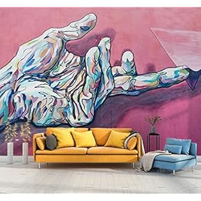 Wall Mural Colorful Graffiti Removable Wallpaper Wall Sticker for Bedroom Living Room - 66x96 inches