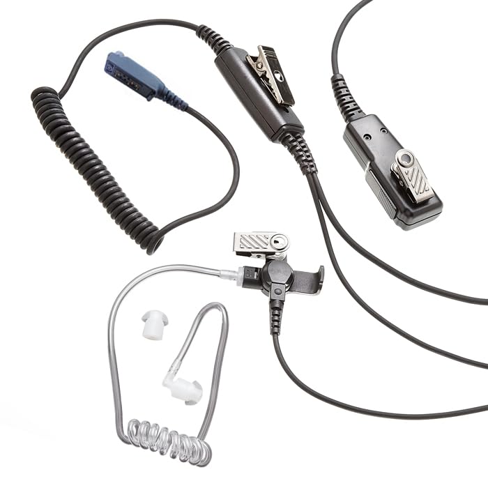 Professional (PRO-HD) Covert PTT Microphone Earpiece Headset Compatible with Sepura STP8000 SC20 SC21 Multipin Radio