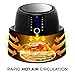 Simple Living Products XL Digital Air Fryer, 7 Custom Presets, 2 Hour Keep Warm and Memory Control Function, Airfryer Recipe Cookbook, Black High Gloss Finish with 5.8 Quart Capacity, 1800 Watts