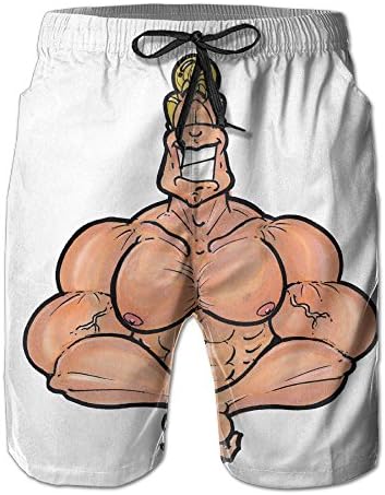 Cartoon-muscle-man-color Cute Gentleman Sport Running Pants