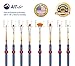 AIT Art Paint Brushes, Set of 8 Includes Angle Shaders, Filberts, and a Fan, Handmade in USA to Last Longer Without Shedding or Breaking, Allowing Painting with Brushes That Artists Trust to Perform