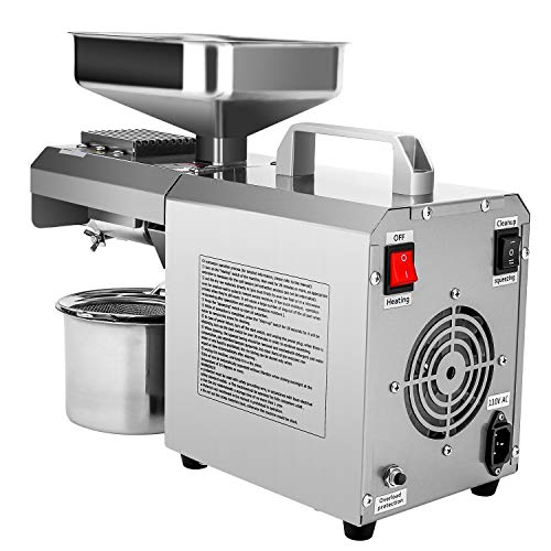 Home Commercial Peanut Oil Press Machine Automatic Oil Extractor Rapeseed Presser Organic Pumpkin Expeller for Castor Coconut Olive Canola Avocado Sunflower