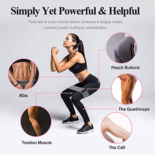 MOVOYEE-Exercise-Bands-for-Working-Out-Men-WomenWorkout-Elastic-Bands-Long-Fabric-Body-Resistance-Bands-Thick-Set-3-Loop-Fitness-Equipment-Fit-Home-Training-Gym-Booty-Legs-Arm-Butt-Hip-Yoya-Pilates
