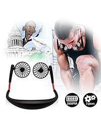 TOA Small Fan Portable Fans Portable Mini Portable Fan Hands   Fan USB Charging Fan Neck Fan Easy to Adjust Direction. Suitable for Jogging, Cycling, Outdoor, Working, Traveling (Black)