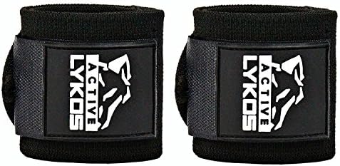 Heavy Duty Wrist Wraps (Professional Quality) by Lykos Active | 1 Pair of Bodybuilding, Powerlifting, Weight Lifting Wrist Wraps for Weight Training. (18)