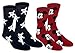 Disney Mickey Mouse Teen Adult Mens 2 pack Crew Socks (10-13, Red/Navy Gloves)