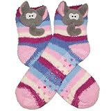 RSG Girls & Women's Animal Soft & Fuzzy Non-Skid Slipper Socks (17 Animals)
