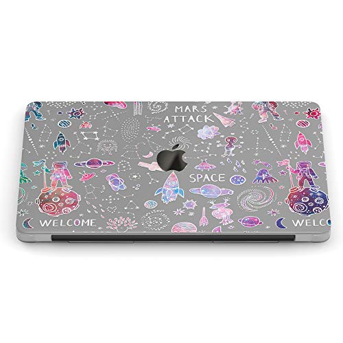 Wonder Wild Mac Retina Cover MacBook Pro 15 inch 12 11 Clear Hard Case Air 13 Apple 2019 Protective Laptop 2018 2017 2016 2015 Plastic Print Touch Bar Cute Watercolor UFO Space Rocket Kids Galaxy