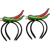 FRCOLOR 4 Pcs headband hair ties hair accessories for girls halloween costume makeup chili pepper hairband Vegetable hairband iron party cartoon vegetable hair decor pepper decor cute