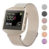 CRODI Compatible Fitbit Blaze Bands New Metal Frame, Stainless Steel Magnetic Milanese Replacement Band Fit bit Blaze Women Men