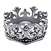 KONOV Vintage Crown Stainless Steel Unisex Mens Womens Ring Black