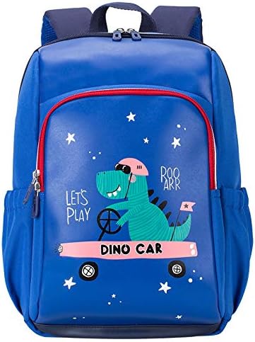 RuRu monkey Toddler Backpack,Kids Backpack Waterproof 3D Cartoon Boys/Girls Backpack,Perfect for Preschool, Kindergarten，Daycare, and Day Trips (Dinosaur Sky Blue)