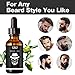 EZGO Beard Oil Leave-in Conditioner and Softener, Beard Growth, Mustache, Face and Skin, Unscented Beard Oil, 2oz