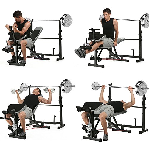 Olympic Weight Bench, MultiFunction Adjustable Weight Bench with
