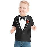 Ann Arbor T-shirt Co. Big Boys' Tuxedo Tee | Kid's Wedding Youth & Toddler Shirt