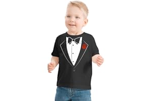 Ann Arbor T-shirt Co. Big Boys' Tuxedo Tee | Kid's Wedding Youth & Toddler Shirt