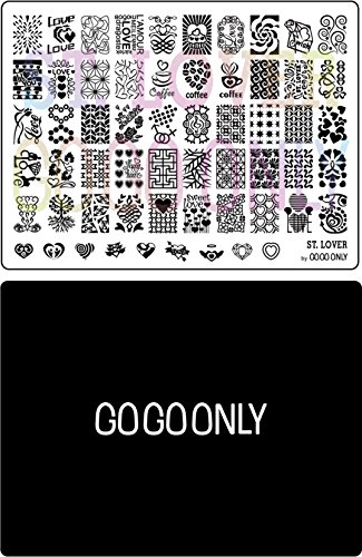 Gogoonly Nail Art Stamp Plate Collection St. Lover - Huge Size Stamping Image Plates Manicure Nail Designs DIY-BH000482