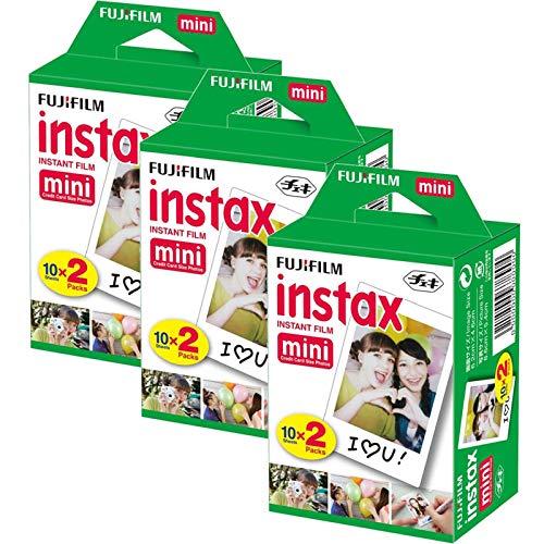 Fuji Instax Mini Film Couleur Twinpack 7S 8 90 50 appareils Photo Fujifilm 60 Photos