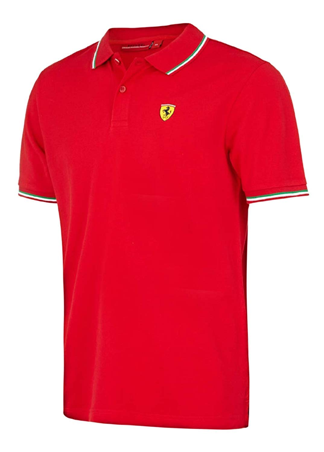 Scuderia Ferrari Formula 1 Mens 2017 Red Tricolor Polo F1 Automotive Enthusiast Merchandise Apparel