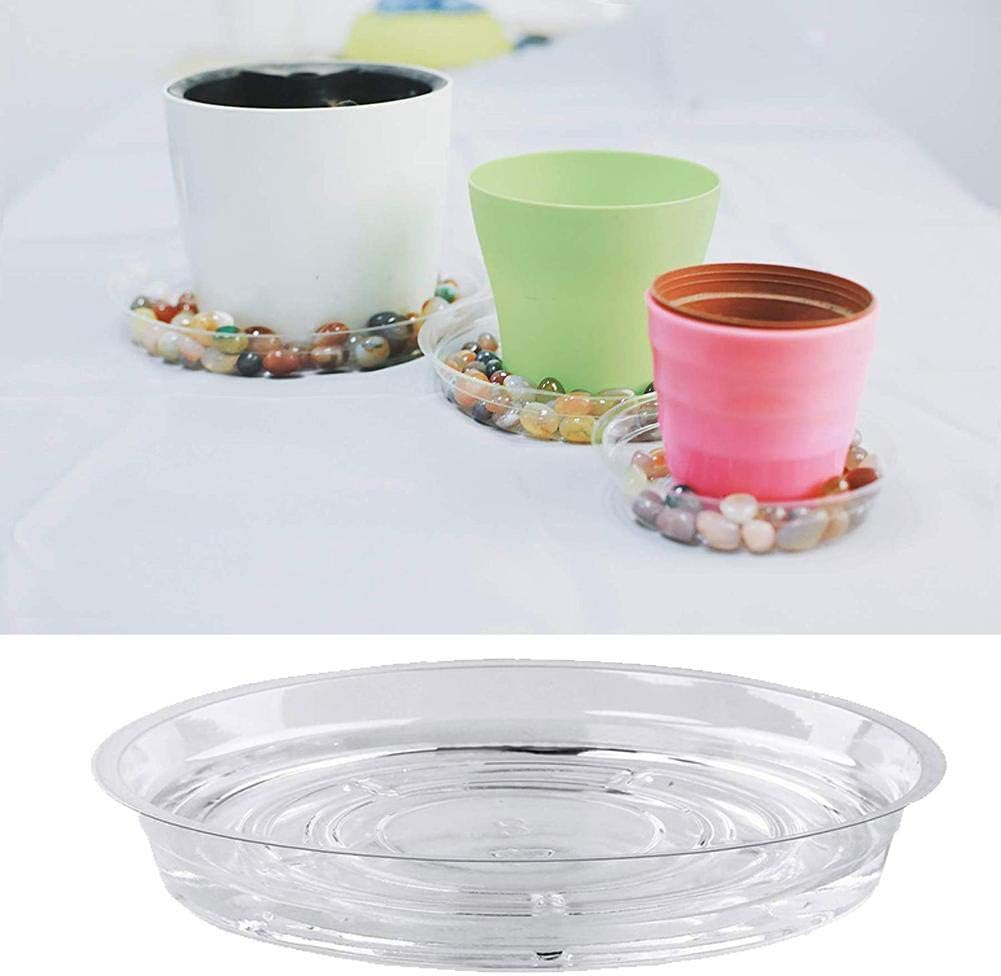 Easytopbuy 6 PCS Flower Pot Tray Plastic Tray Transparent Water Tray