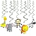 Jungle Animals Party Swirl Decorations - 30 Pack Hanging Swirl for Animals Party Supplies animal theme birthday party decorations, Multicolor