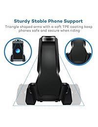 Vava bicicleta teléfono, teléfono titular de montaje para bicicleta con forma triangular armas a mantener Safe (con una sola mano operación, rotación de 360 grados, compatible con los teléfonos bicicletas, motos, scooters & cochecitos)