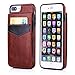 Onetop iPhone 7 Plus Case iPhone 8 Plus Case with Card Holder, Premium PU Leather Kickstand Wallet Case for iPhone 7 Plus 5.5 Inch(Brown)