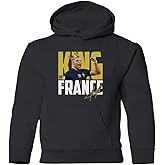 Mbappe The Football King Of France Soccer Fans Youth Hooded Sweatshirt