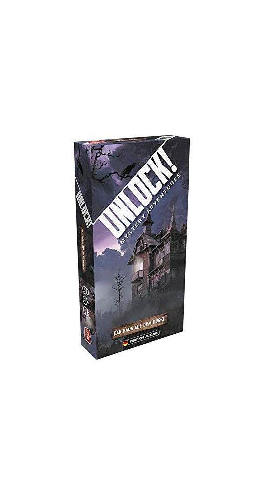 Asmodee, Unlock! - House on the Hill, Family Game, Puzzle Game, 1-6 Players, From 10+ Years, 60+ Minutes, German