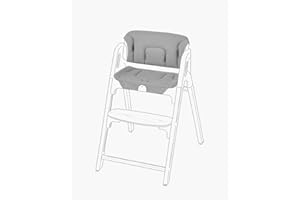 Momcozy High Chair Cushion & Backrest Set - Ergonomic Support for Dinerpal Chairs, Machine Washable Gray Seat Pad with Non-Slip Design