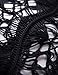 CXINS Women's Sexy Handmade Crochet Bikini Swimsuit Cover Hollow Out Tassels Beach Dress Size L Black