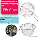 Best Utensils Stainless Steel Deep Fry Basket Round Wire Mesh Fruit Strainer With Resting Feet and Long Handle Frying Cooking Tool Food Presentation Tableware, 5.7 Quart