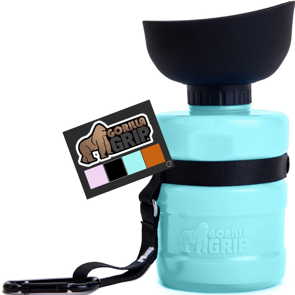 GORILLA GRIP Dog Water Bottle, Portable Water Bowl